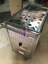 Stainless steel gas mature cage car medium gas steamer electric car electric snack car cage car cooked food insulation car