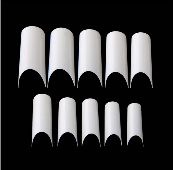 New French style transparent ultra-thin nail half sticker 500 pieces natural seamless half white nail piece nail shop dedicated
