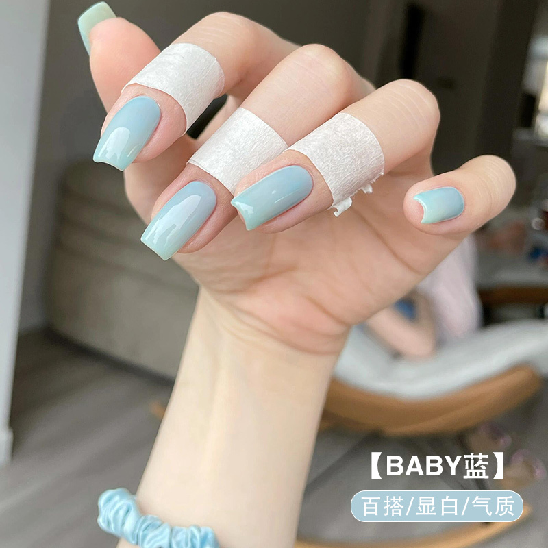 Macaron Baby Blue Nail Polish Gel 2026 New Trendy Internet-Famous Brightening Blue Milky Blue Nail Salon Exclusive