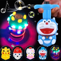 Children Cartoon Glowing Music Tops Puzzle Force Toys 3 ans Old Boy 4-6 Year Old Girl Flash Finger Tops