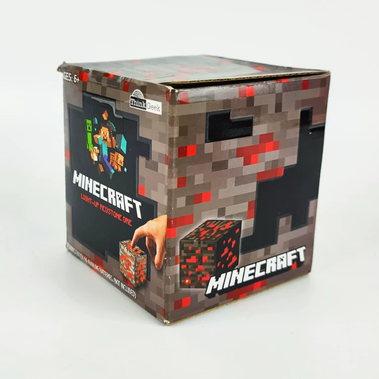 Minecraft, моя World game периферия светящиеся LED светящийся красный рудный образец украшение игрушка