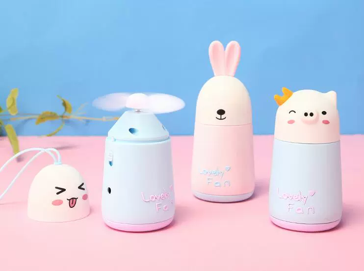 Quạt cầm tay mini sinh viên ký túc xá sáng tạo phim hoạt hình di động USB máy tính văn phòng máy tính để bàn hiển thị quạt nhỏ - USB Aaccessories
