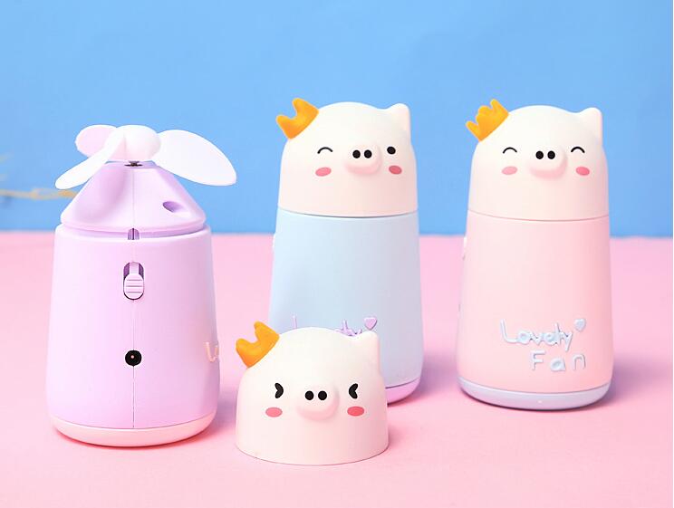 Quạt cầm tay mini sinh viên ký túc xá sáng tạo phim hoạt hình di động USB máy tính văn phòng máy tính để bàn hiển thị quạt nhỏ - USB Aaccessories cáp sạc micro usb