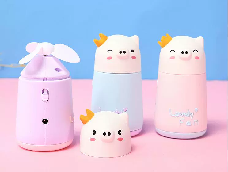 Quạt cầm tay mini sinh viên ký túc xá sáng tạo phim hoạt hình di động USB máy tính văn phòng máy tính để bàn hiển thị quạt nhỏ - USB Aaccessories