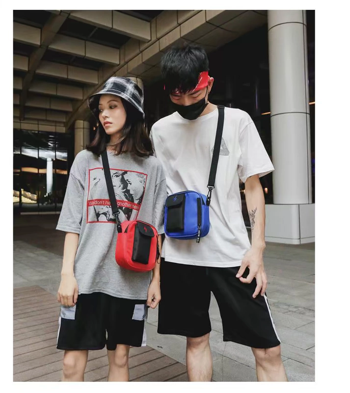 Túi đeo chéo vai nhỏ nam túi nhỏ túi nhỏ điện thoại di động túi xách ba lô giản dị nữ thủy triều di túi hip hop