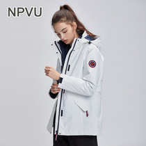 NPVU charge womens three-in-one detachable two-piece set autumn and winter Tide brand Korean windproof outdoor travel jacket