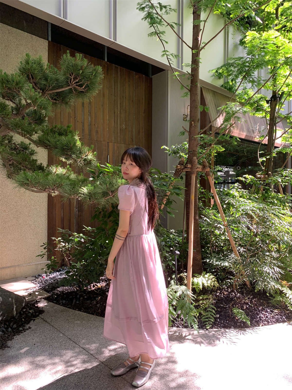 ヴィンテージ古着風オリジナルデザイン洋服ワンピース フリルネック 