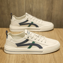 Mens Shoes 2024 New Winter Hot Style Versatile Sports Shoes Mens Casual Leather Shoes Slip-on Genuine Leather White Shoes