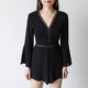 TANSSHOP hè mới siêu gợi cảm v-cổ backless voan slim jumpsuit rỗng jumpsuit quần short nữ