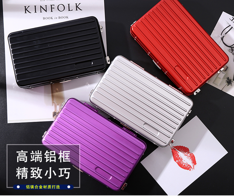 Aluminum-Magnesium Alloy Business Trip Toiletry and Makeup Box, Metal Cross-Body Overnight Bag, Trendy Mini Korean Waterproof Storage Bag for Women