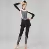 Sunscreen swimsuit Women's one-piece long sleeve trousers Skirt full body conservative thin belly cover large size student stitching wetsuit