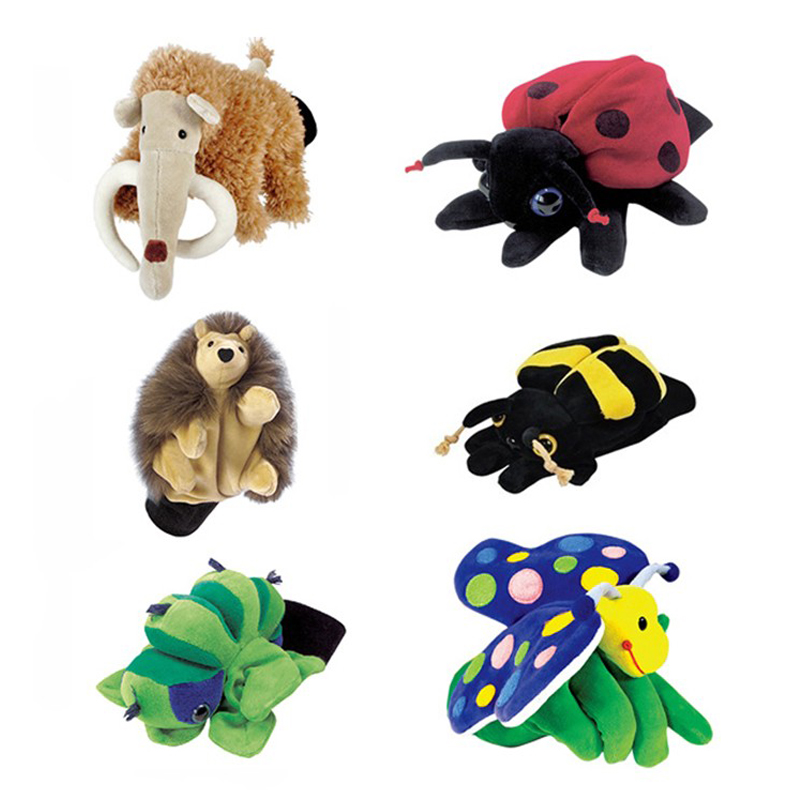German Berledo Ladybug Caterpillars Caterpillar Spider Bee Butterfly Frog children Animals Insect Plush Hand Puppet Theater