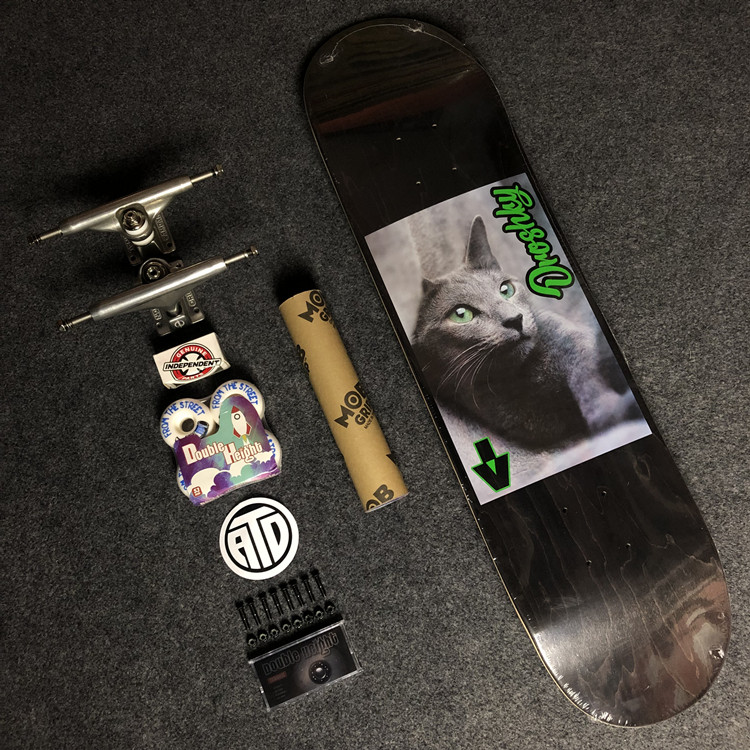 American quality Droshky Sberchilds black kitty series skateboard 8 0 Teething Skateboard ATD Skateboard