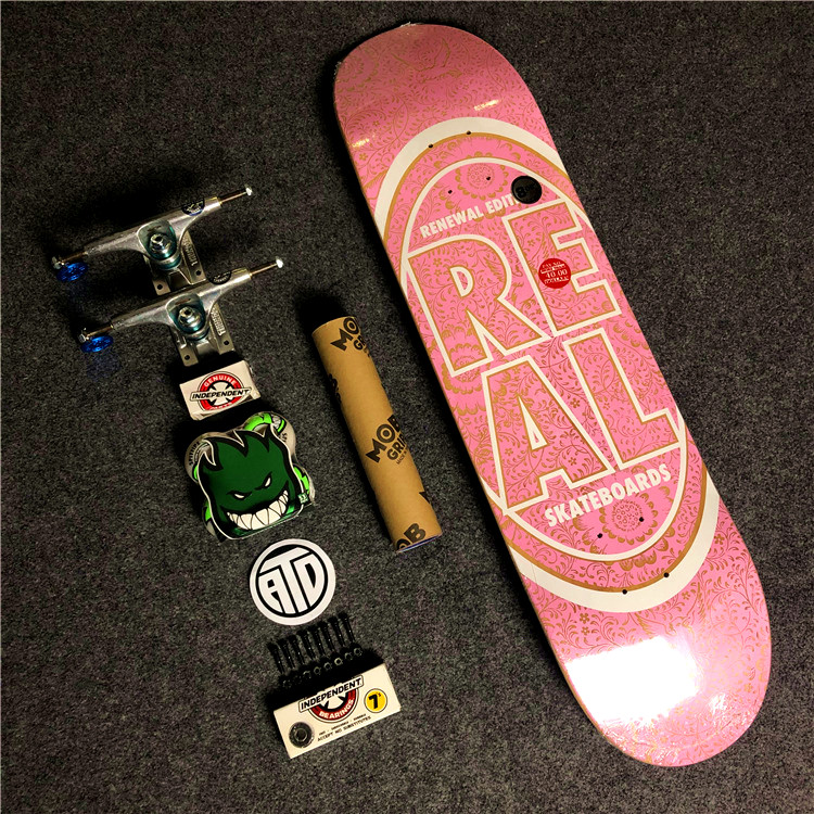 US imported Real assembly skateboard double warping technique whole board independent double empty spitfire wheel