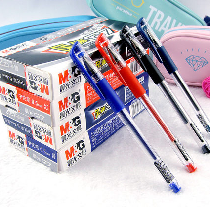 Morning Light Stationery Medium Pen 0 5mm Aqueous Pen Meeting Pen Student Office Sign Pen 12 Fitted Q7 