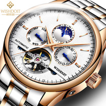 New Westden Watch Mens Automatic Mechanical Watch Mens Watch Hollow Fashion Moon Phase Luminous Waterproof Mens Watch