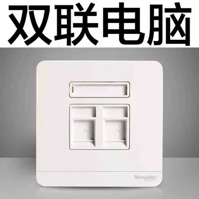 Schneider switch socket panel household 86 type open installation concealed double computer wall type
