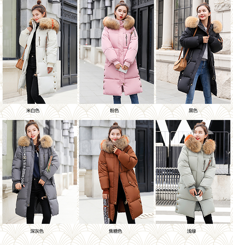Quần áo bà bầu mùa thu và đông nữ Phiên bản Hàn Quốc của quần lửng cotton dày xuống cỡ lớn áo khoác cotton dài áo khoác tháng các kiểu áo bầu đẹp