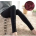 Quần legging cotton dệt kim cộng với nhung dày của phụ nữ mùa thu đông mặc quần cotton ấm là quần lửng quần thun nữ Quần tây thường