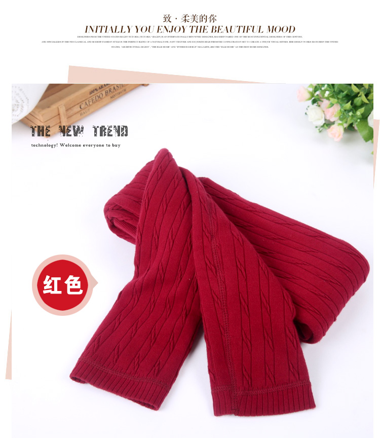 Quần legging cotton dệt kim cộng với nhung dày của phụ nữ mùa thu đông mặc quần cotton ấm là quần lửng quần tập gym nữ