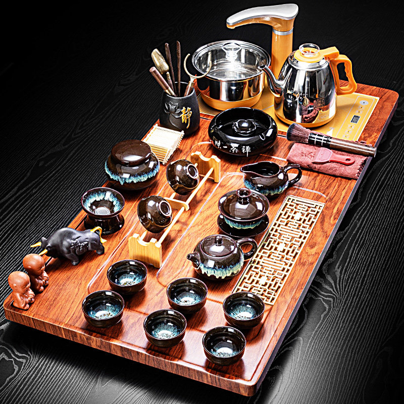 Porcelain Tea Toy Set Household Living Room Automatic Tea Disk Office will make tea Kung Fu Tea Set