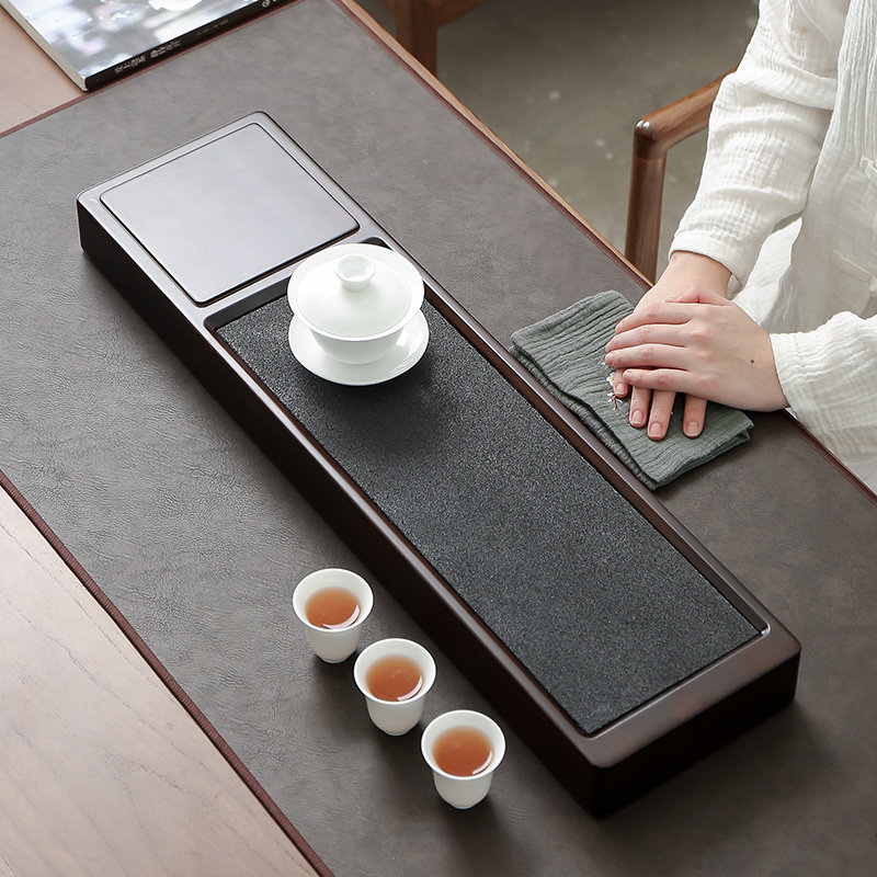 Japanese heavy bamboo tea tray simple drain bamboo kunfu tea sea tea table whole dry bubble tea table drainage tray for home use