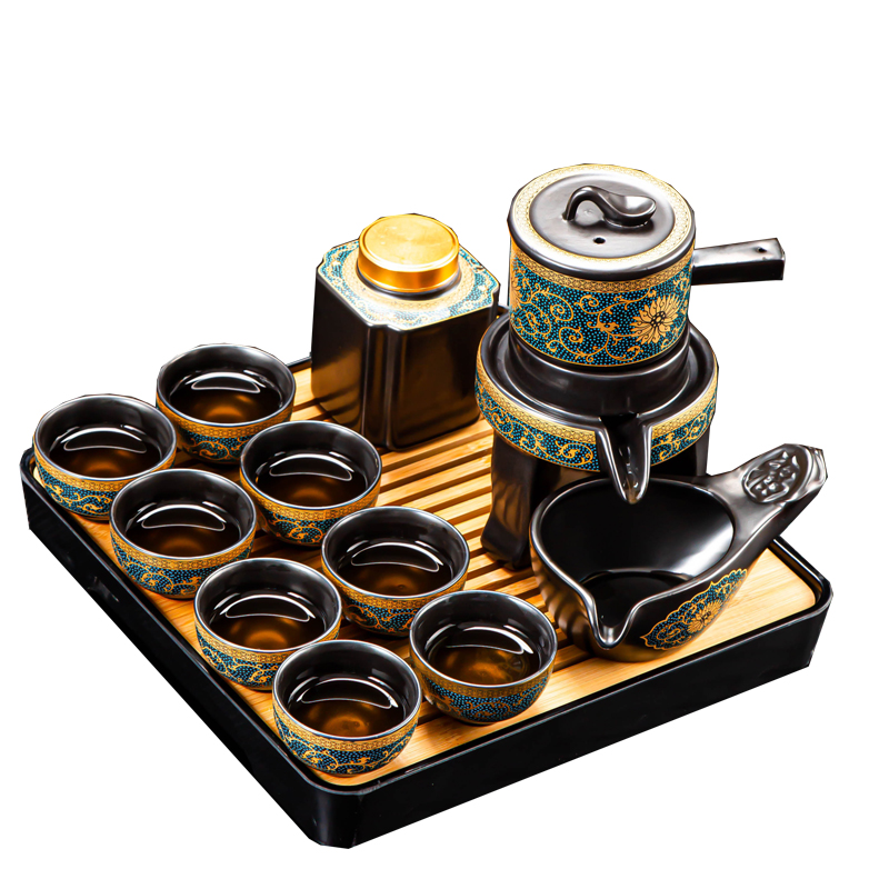 Lazy kung fu tea set suit household contracted and I ceramic cups stone mill automatic tea to prevent hot teapot