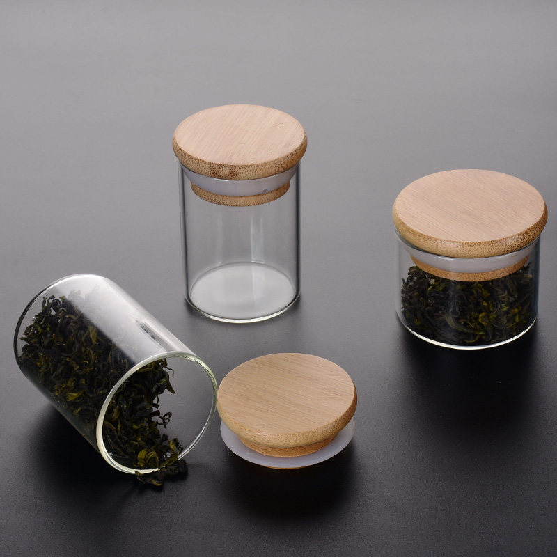 Tea can travel tea set Portable glass sealed storage tea can small portable creative tea packaging box customization