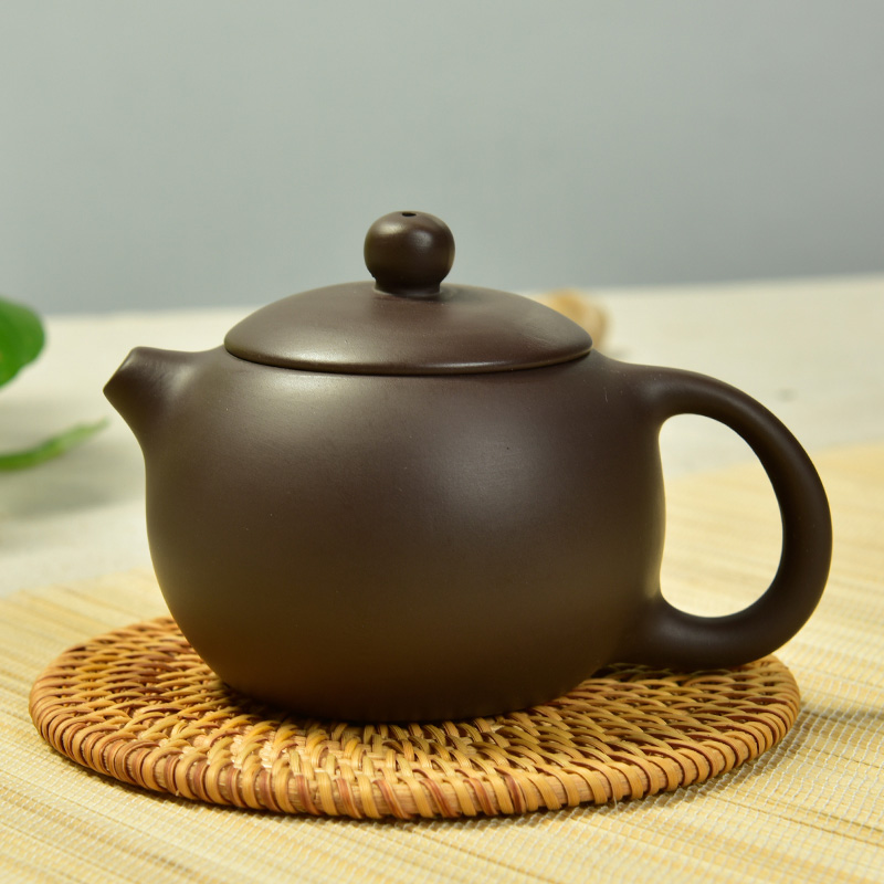 Yixing undressed ore purple xi shi pot of purple sand kung fu tea pot teapot with filtering semi - manual pot of 200 ml