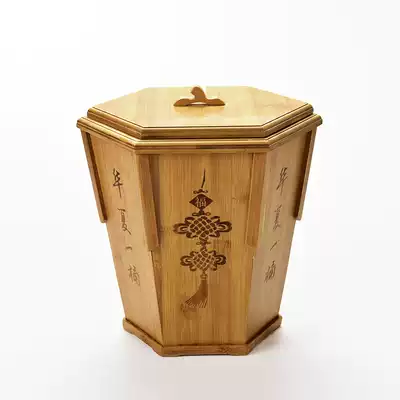 Bamboo tea bucket, tea bucket, tea residue bucket, trash can, tea wastewater bucket, drainage bucket, Kung Fu tea set, tea ceremony spare parts