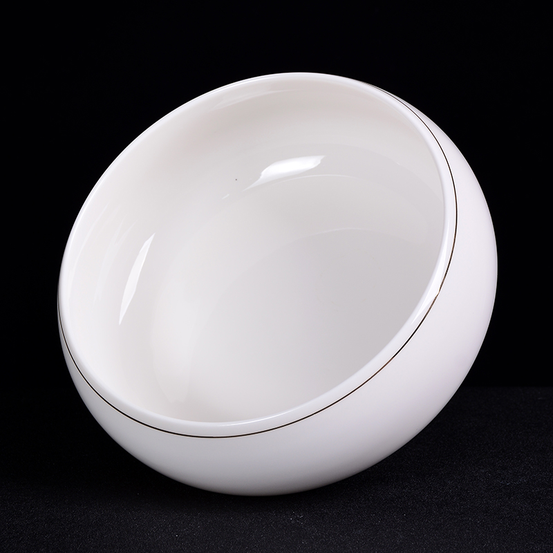 Large dehua white porcelain tea suet jade cup water to wash dishes ceramic kung fu tea tea accessories writing brush washer water jar