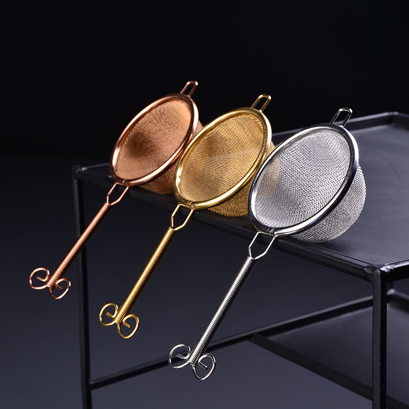 Japanese style creative stainless steel tea filter Double tea funnel filter Tea partition Handmade Kung Fu tea set Tea ceremony spare parts