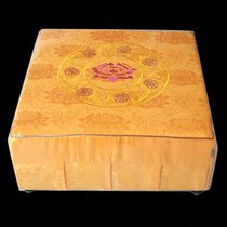 New yellow and red jacquard worship pad Worship Buddha Bow down kowtow lotus embroidery Buddha hall temple