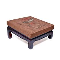 2020 New Chinese style retro square solid wood worship mat Meditation meditation Kneeling Buddha hall Futon meditation Zen