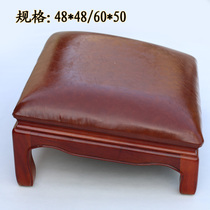 Large solid wood kowtow kneeling mat Worship Buddha mat Meditation futon worship stool Imitation leather thickened for Buddha kneeling mat household