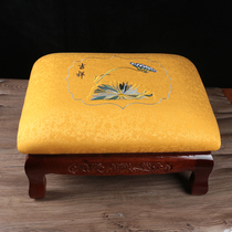 New Chinese-style home kneeling cushion futon embroidered carved Buddha worship stool home worship stool Zen meditation cushion chair