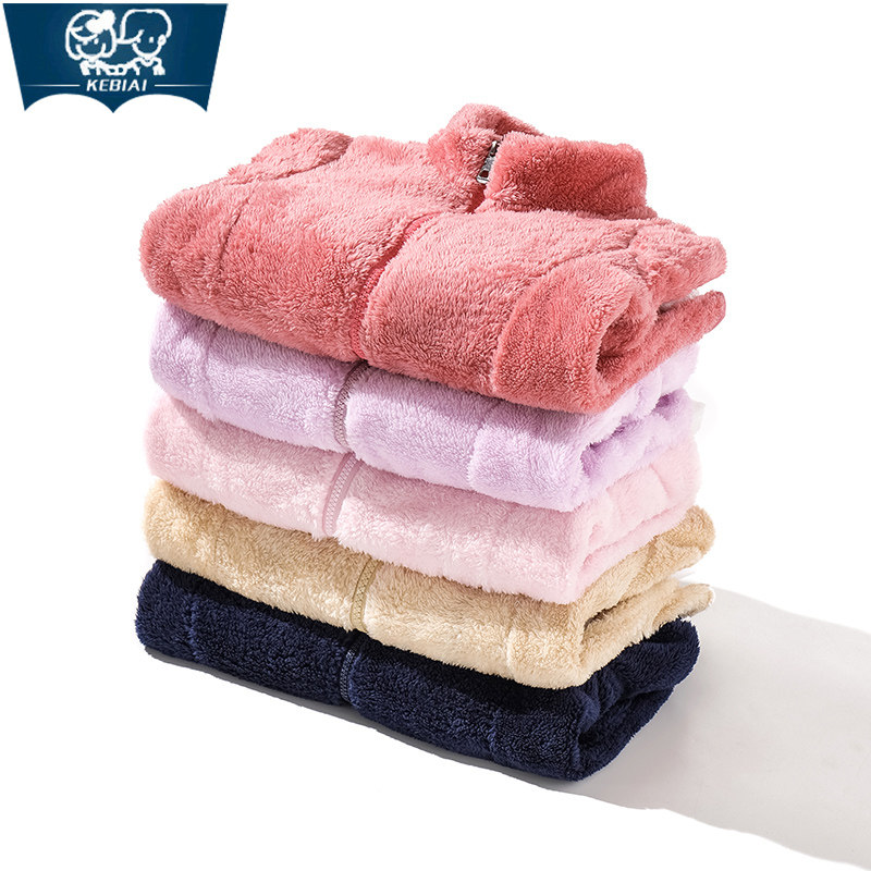 Autumn and winter CUHK Coral Suede Boy Long Suede Warm Clothes Children Shake Grain Suede Girls' Suede Coat Girl Bifacial Suede Jacket