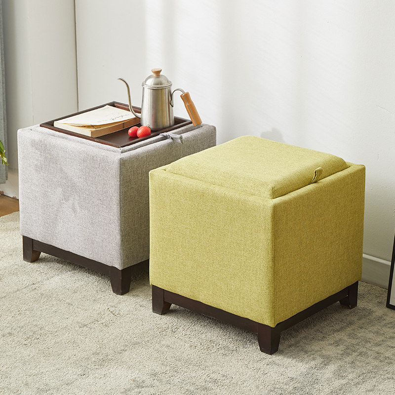 Changing shoes stool Home doorway storage stool Dining Room table Stool Square accommodating stool Entrance Wear and stool solid wood sofas stool