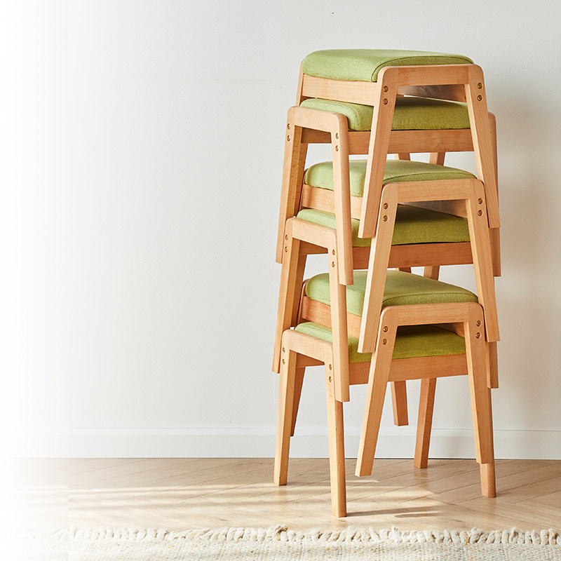 Solid wood stools Home long bench living-room sofa stool minimalist dining table stool Bedroom Makeup Chair Small Chair Square Bench
