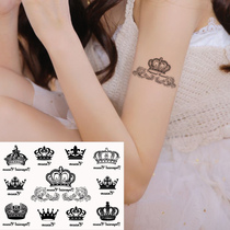 Little Fresh Sexy Mini Arm Tiger Wrist Tiger 13 Picture English Crown Tattoo Aqueous K010