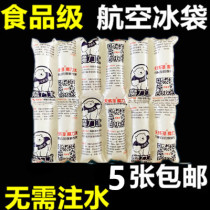 1000-1200ml long grid biological aviation ice bag extra large dry ice bag seafood fruit food fresh and cold storage