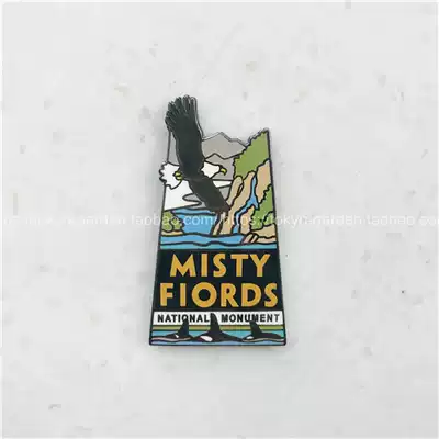 World Travel Commemorates the United States Alaska brings back the fog fjord National Park metal refrigerator magnetic stickers
