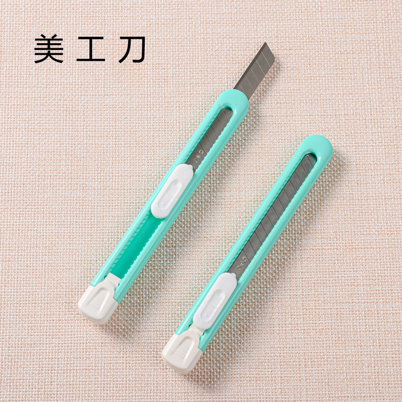 Able colorful beauty workout knife student with fine art class sketch metal blade small hand knife plastic cut paper knife