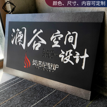 Creative Company Image Card Studio Sign Shop Doorplate High-end Logo Card Custom Design Black Grey Extremely Simple Wind