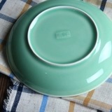 Домашняя керамическая посуда Longquan Celadon Plain Western Staving Stining Plate Микроволновая печь в китайской стиле
