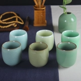 Longquan Kiln Ceramic Cup Кунг -фу чайная чашка Longquan Celadon Персонализированная домашняя чашка водяной чашки мастер чашки офиса