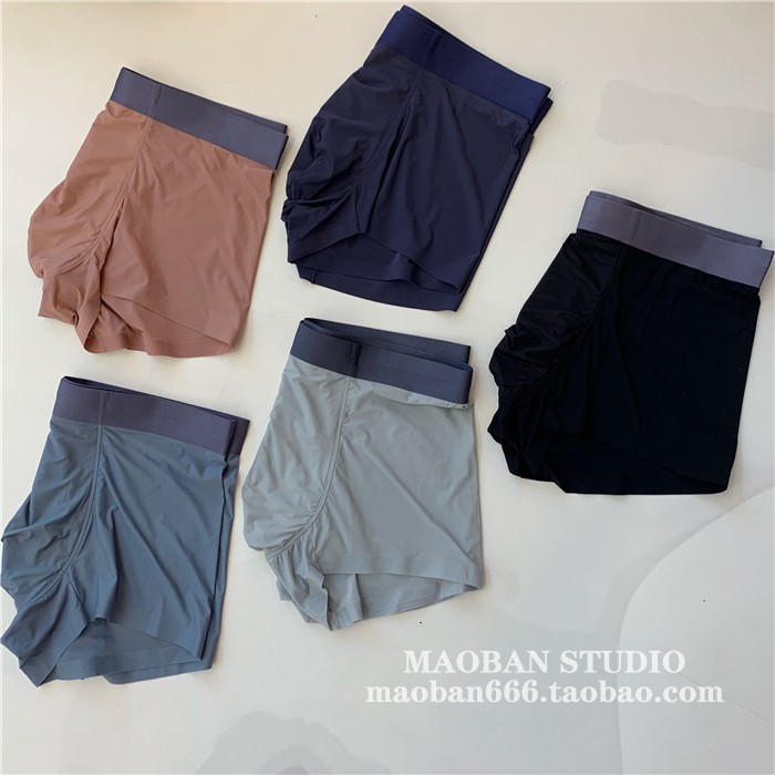 Men's thin as a cicada's wings, silky and breathable, ice-through summer, ice silk fiber men's underwear