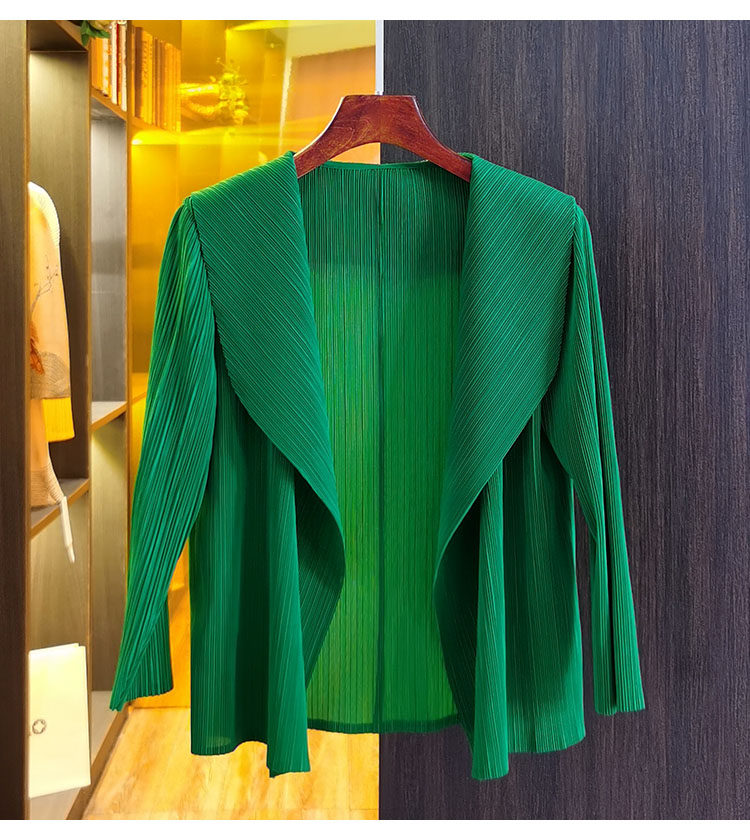 Áo cardigan nữ ngắn xếp ly 2022 dáng suông tay lỡ, phối khuy trước, tôn dáng — Tím hoa cà, Màu xanh da trời, Màu xanh lam, Màu xanh nước hồ chi tiết 13