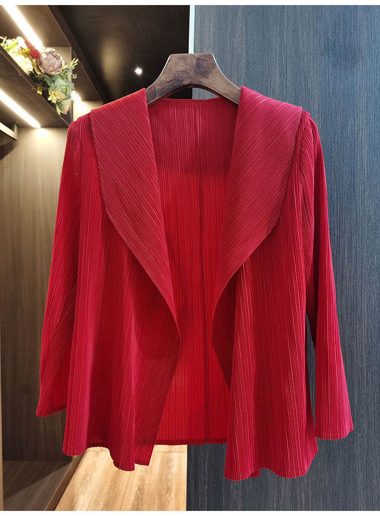 Áo cardigan nữ ngắn xếp ly 2022 dáng suông tay lỡ, phối khuy trước, tôn dáng — Tím hoa cà, Màu xanh da trời, Màu xanh lam, Màu xanh nước hồ chi tiết 18