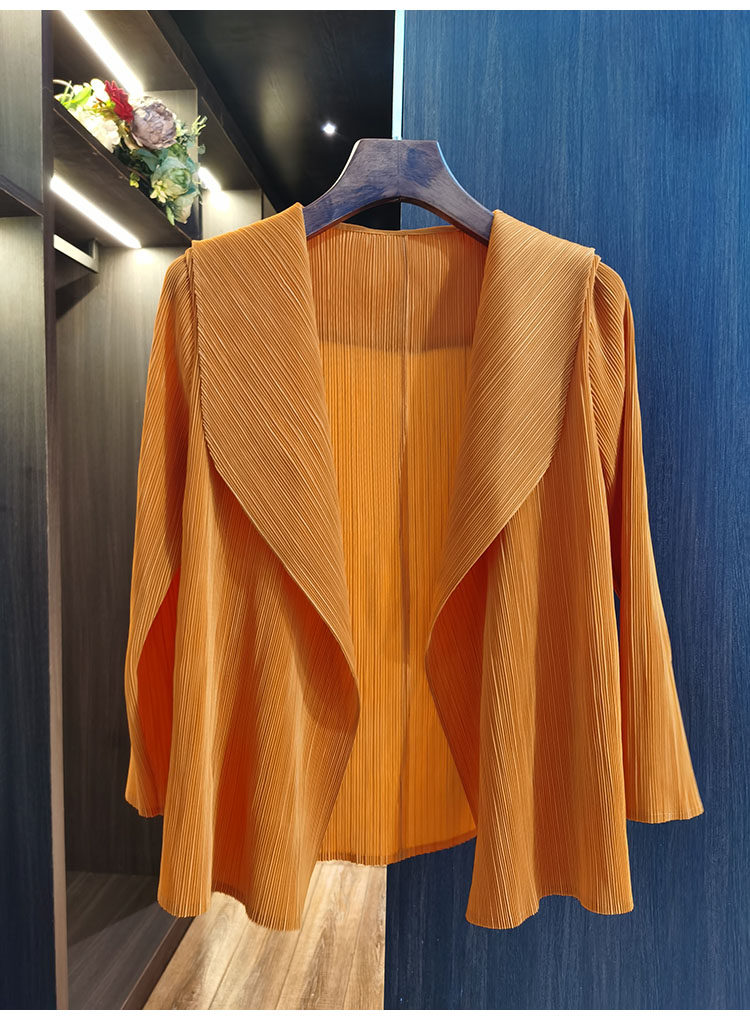 Áo cardigan nữ ngắn xếp ly 2022 dáng suông tay lỡ, phối khuy trước, tôn dáng — Tím hoa cà, Màu xanh da trời, Màu xanh lam, Màu xanh nước hồ chi tiết 19